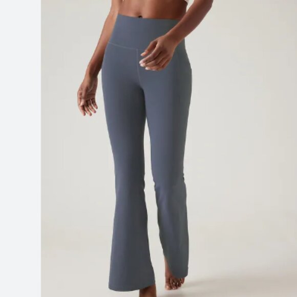 Athleta Salutation Stash Flare Pant XL Slate Blue Tech Pockets - Picture 1 of 11